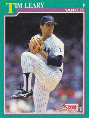 Tim Leary - Score '91 MLB Baseball Card